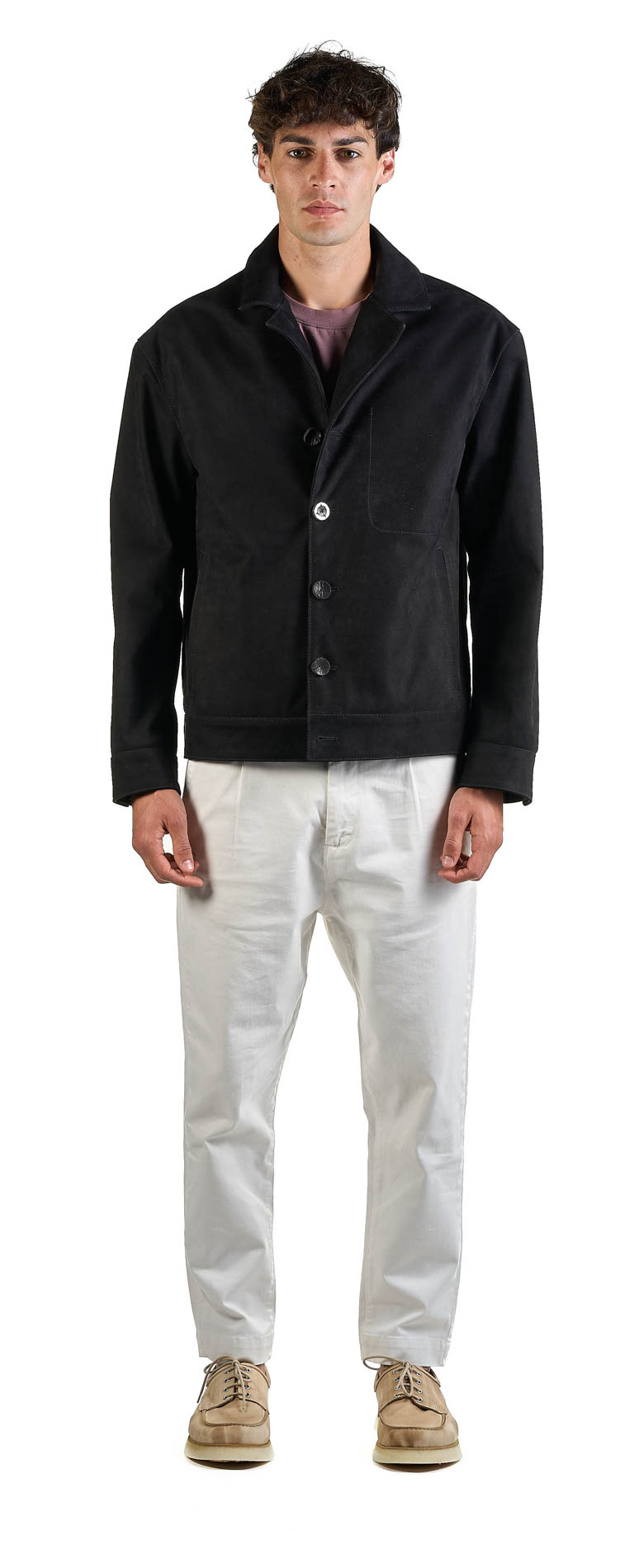 DANIELE BASTA LEATHER AND SILVER JACKET